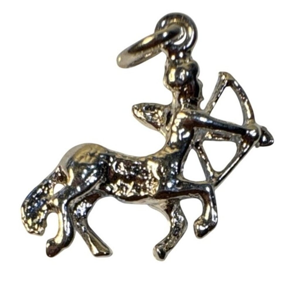 Sagittarius Archer Centaur Silver Pendant Charm Zodiac Jewelry Accessory